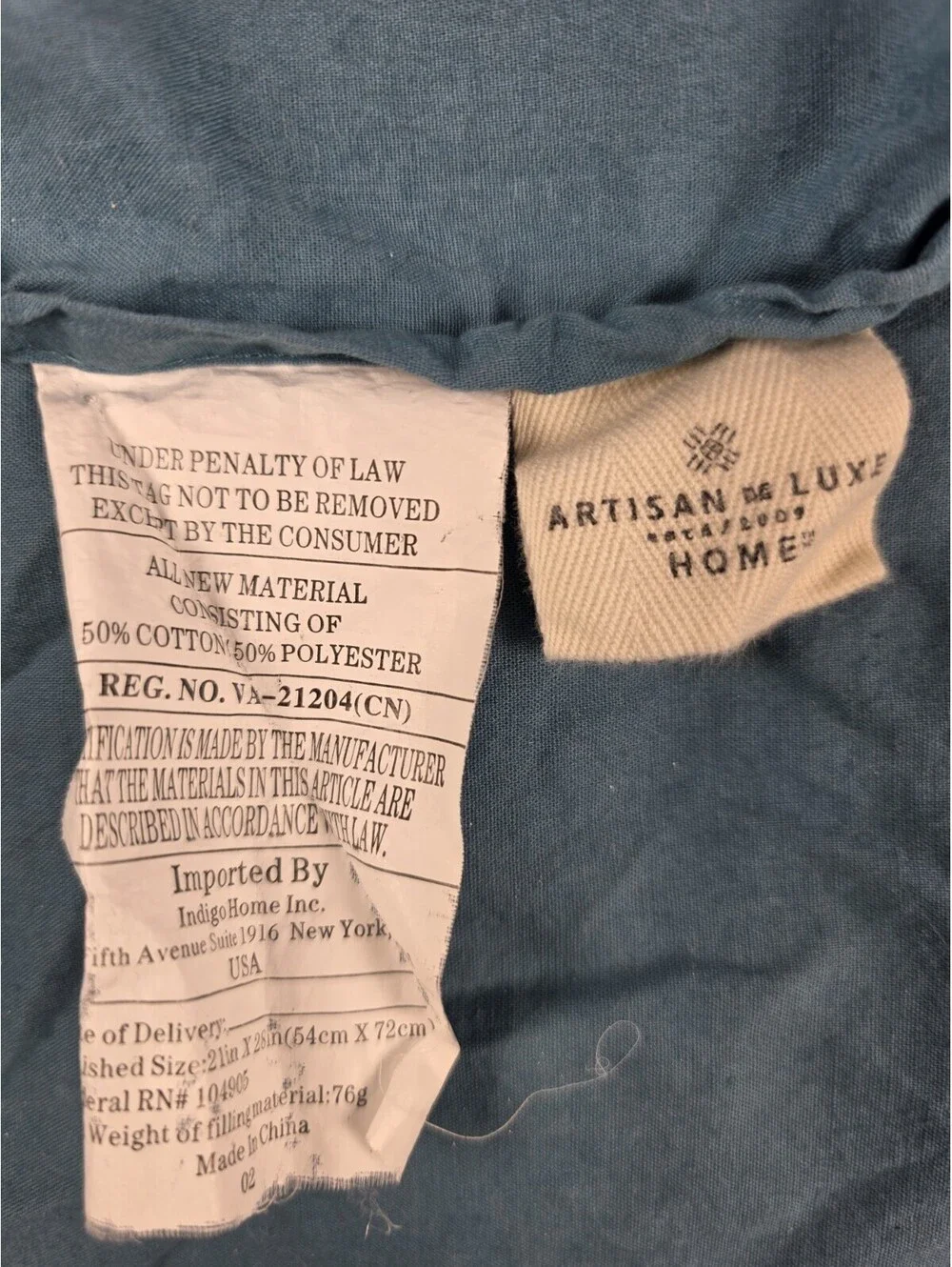 Artisan de Luxe Twin Duvet Cover & Sham Set - Blue Tufted Floral
